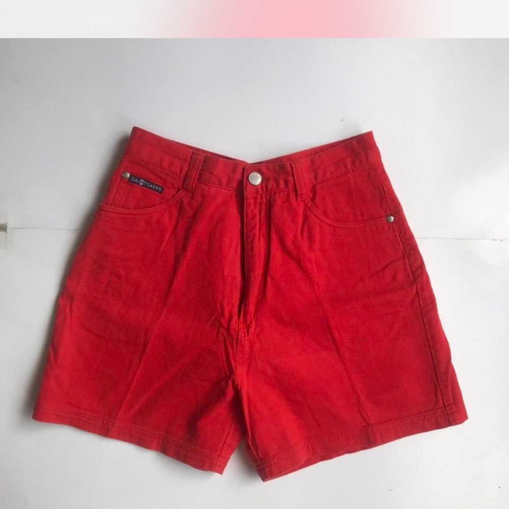 Vintage Red high waisted Saint Saens wide leg Shorts